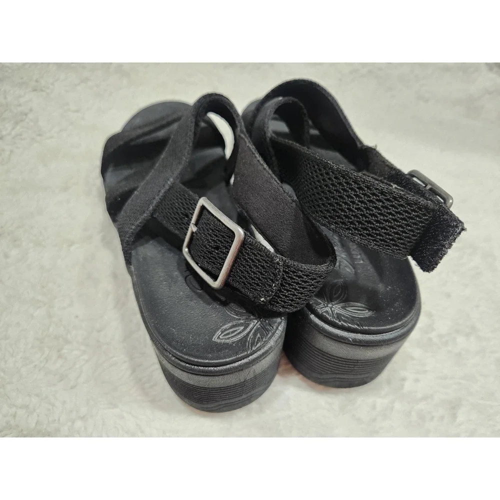 Skechers Pier-Lite Vegan Washable Sling-Back Wedges Night Owl Black
